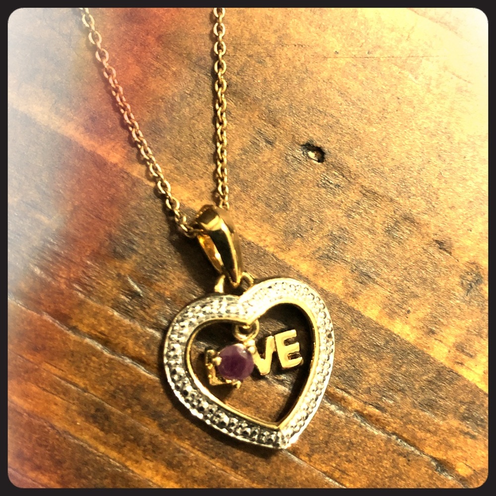 💜Heart shaped gold love necklace 💜